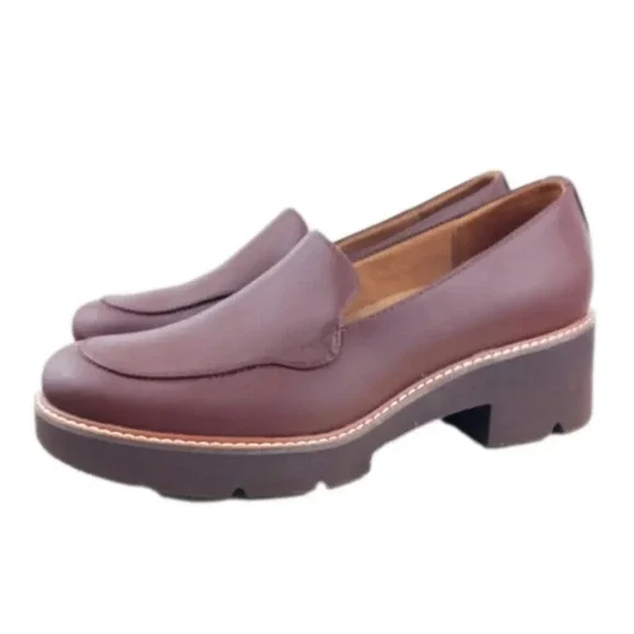 Naturalizer Cabaret Loafer Size 10M Brown Platform Shoes 90s Y2K Academia Preppy - Picture 1 of 12